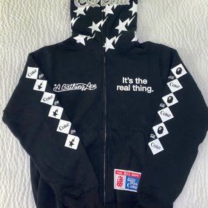 Bape X Coca Cola Full Zip up Hoodie Black